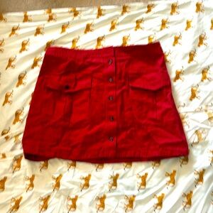 Banana Republic red skirt